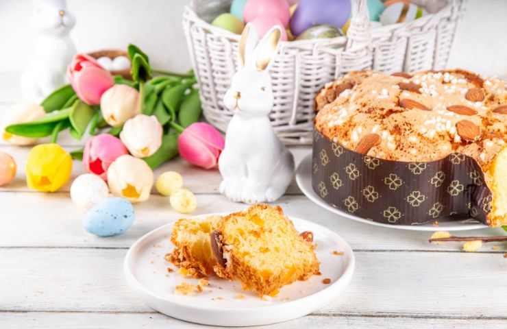 prodotti pasquali nei piatti