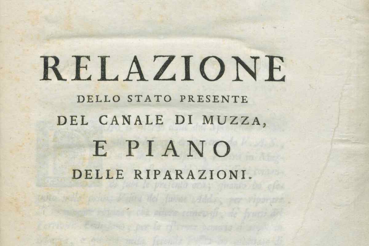 un antico documento sul canale muzza