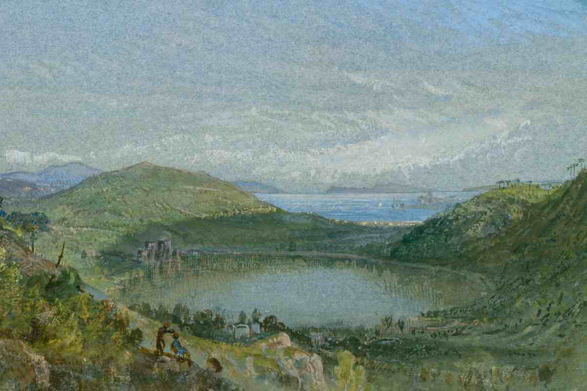 un vecchio dipinto rappresenta il lago d'averno