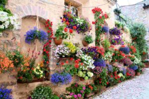 un vicolo di spello, il borgo dei fiori