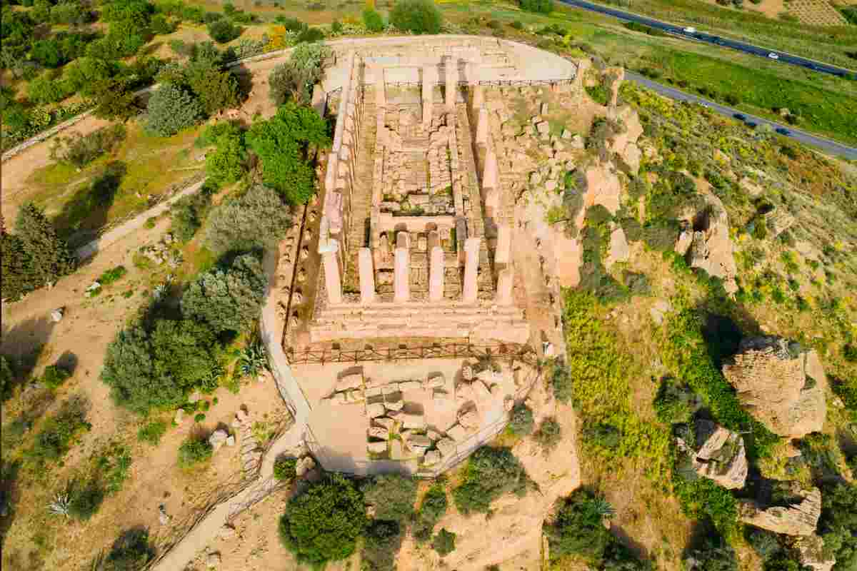 la valle dei templi vista dall'alto