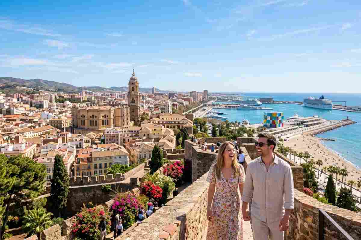 turisti a spasso per Malaga