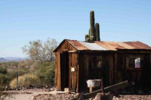 una delle case nel deserto di Quartzsite