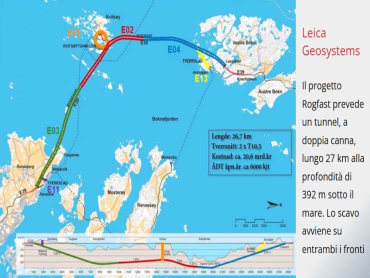 mappa del tunnel più grande del mondo