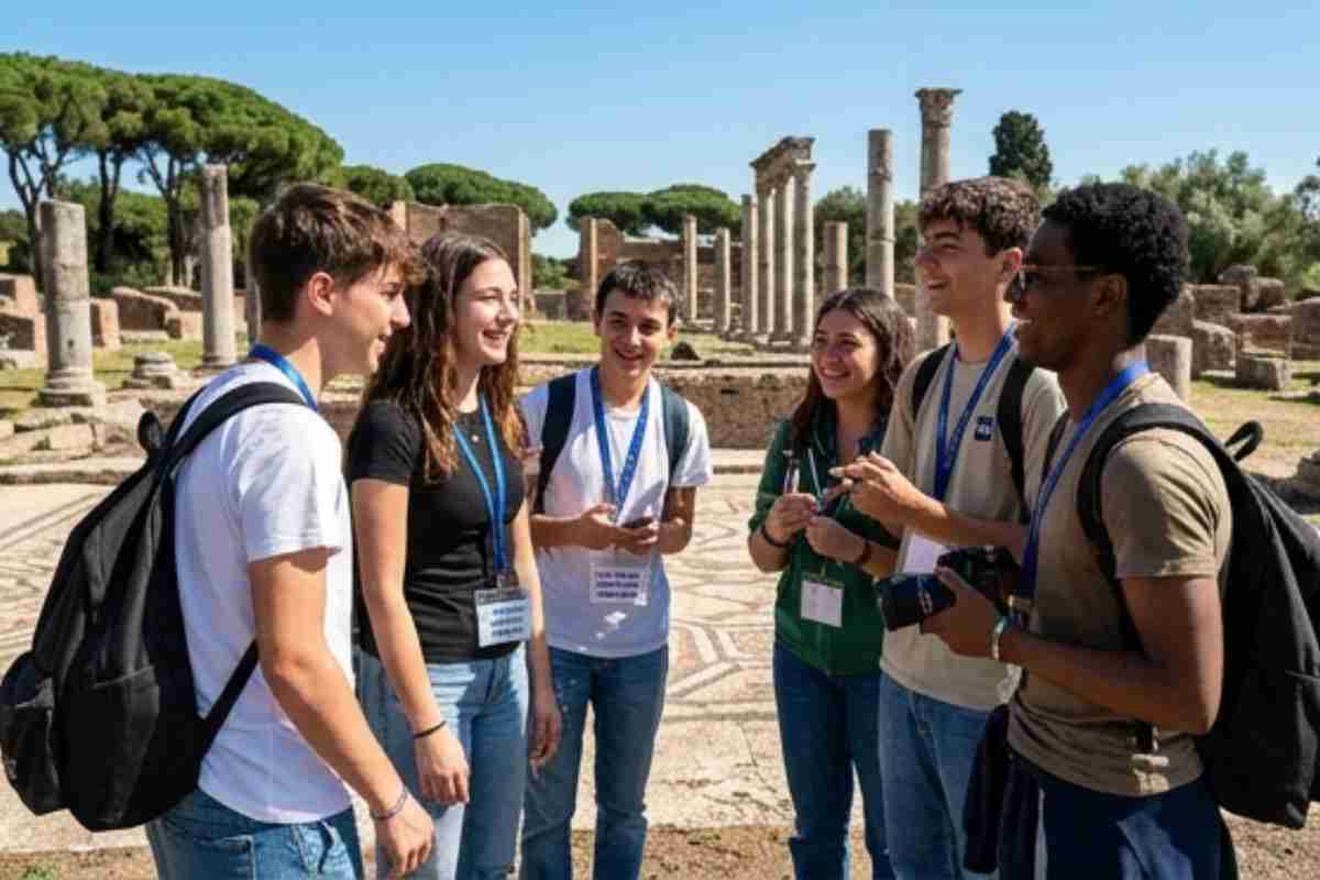 ragazzi in gita scolastica