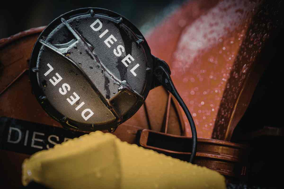 serbatoio di auto a diesel, dettaglio