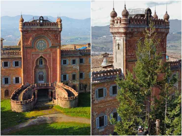 collage castello sommezzano in toscana 